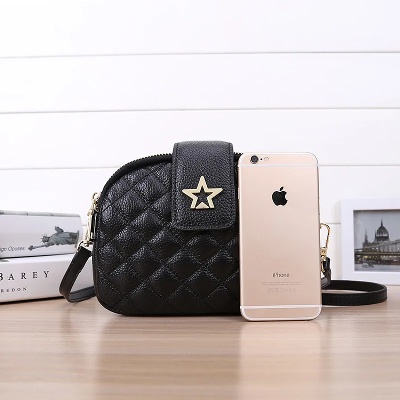 Женские Модные из натуральной кожи Курьерские сумки женские плед Crossbody Сумки