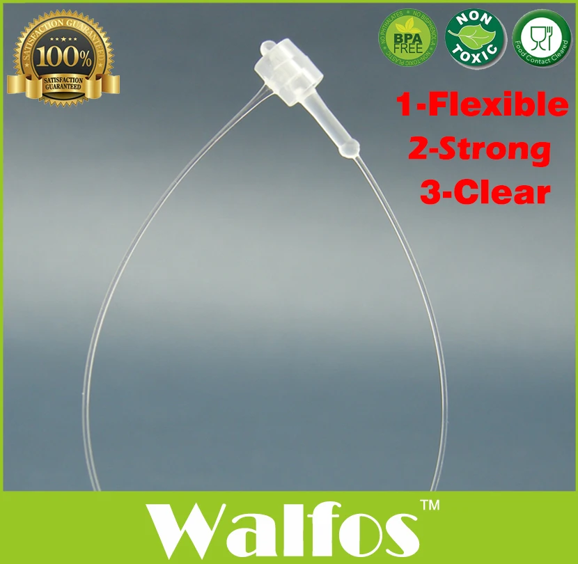 Пластиковая петля с фиксатором замком для крепления бирок на Сумки Одежду