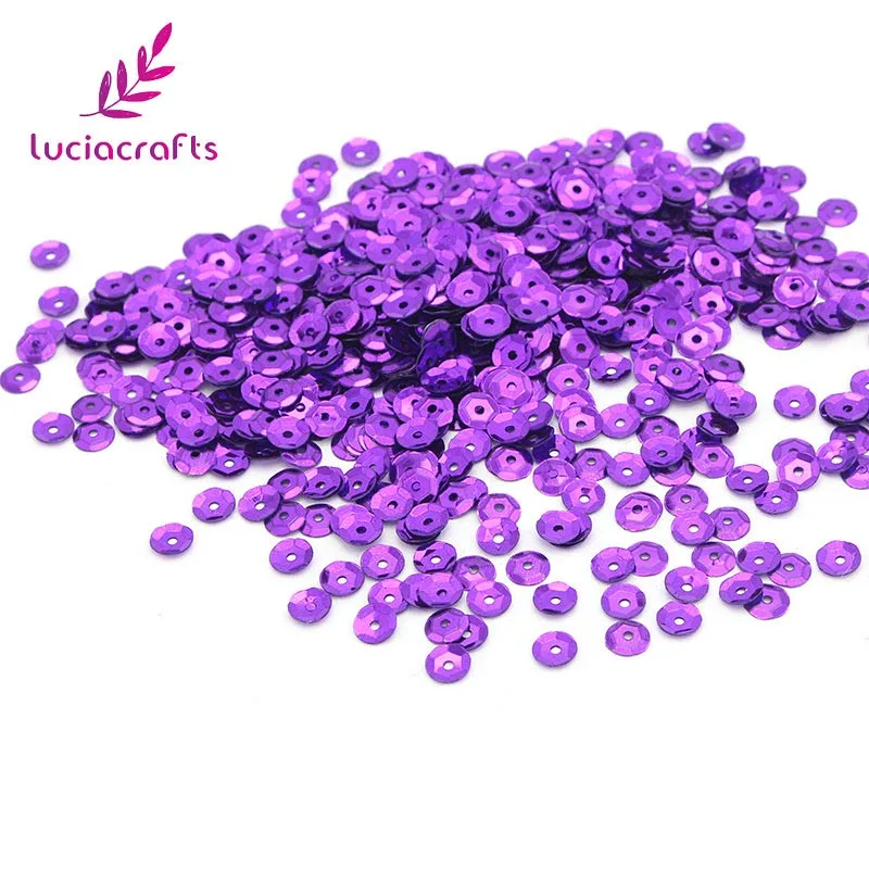 Dark purple 20g Lucia crafts 5 мм 20 г/лот хлопья Радужная чашка с блестками плоские свободные блестки для шитья одежды платье DIY украшения D0802 - Цвет: Dark purple 20g