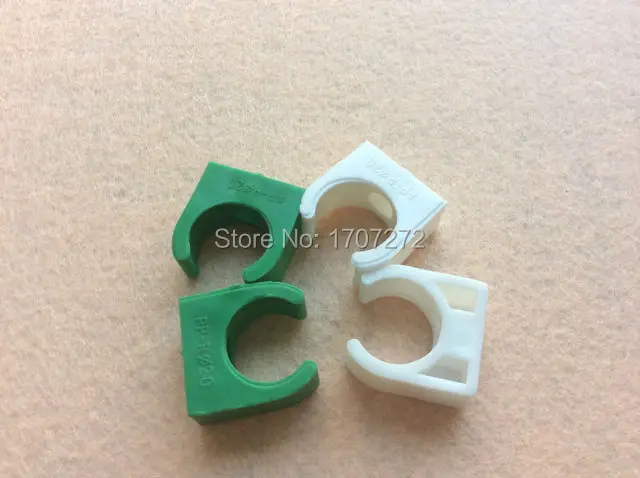 free shipping 200pcs 25mm Plastic PPR Single U Clamp Holder Hot Cold Water Pipe Tube | Обустройство дома
