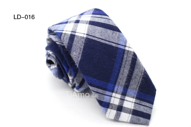 Мужской Хлопковый галстук модный клетчатый облегающий 5 см узкий в британском