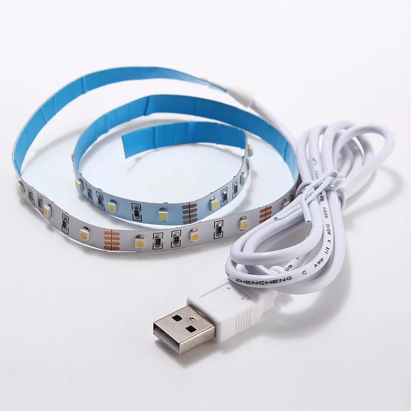 1 шт. 5 В USB кабель силовой светодиодный светильник полоса RGB 3528 50 см для ТВ фона