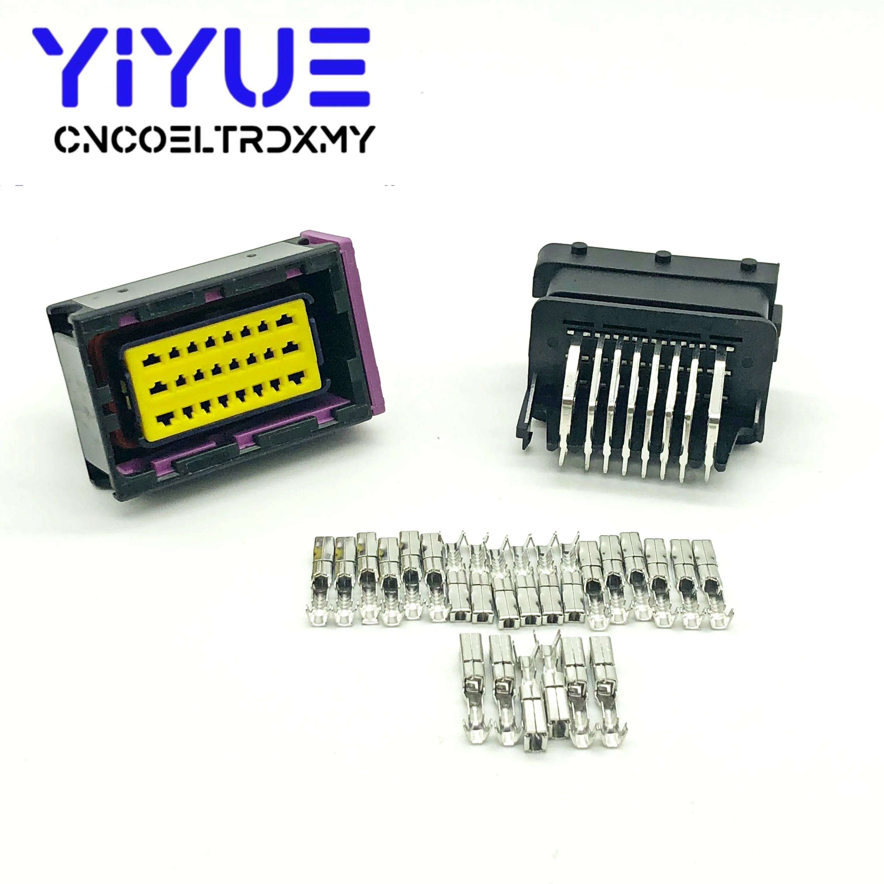 5/10 комплектов FCI ECU коннектор 24 Pin Way черный мужской и женский автомобильный корпус