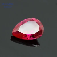 size 2x315x20mm pear cut 5 red stone synthetic corundum gems stone for jewelry wholesale free shipping
