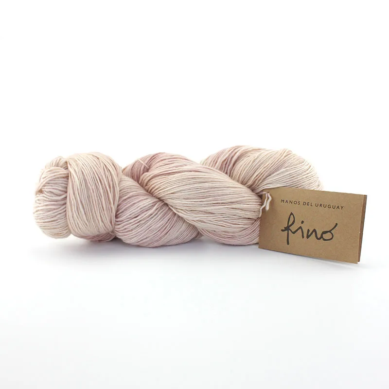 413 Rosewater 1 шт. Manos Fino 70% экстрафиновая мериносовая шерсть 30% шелк смешанная пряжа ручная окрашенная пряжа из Парижа - Цвет: 413 Rosewater