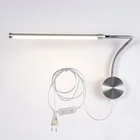 Современные светодиодсветодиодный Настенные светильники 6 Вт с ручным переключателем, прикроватное освещение для чтения для спальни, регулируемое освещение с углом 360 градусов