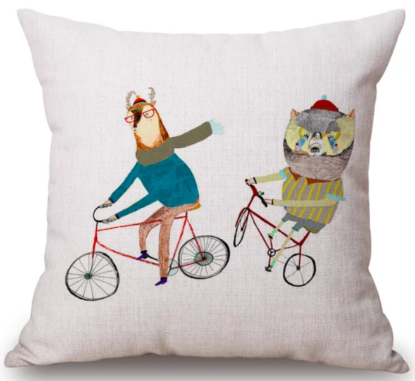 Наволочка для тела с изображением кота слона лисы льняная наволочка кровати