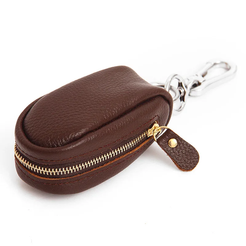 Coffee XZXBBAG кошелек для ключей из натуральной кожи для девочек и мальчиков с застежкой-молнией и брелок для двери автомобиля Elantra Accent Tucson ключ чехол сумка органайзер Для мужчин Для женщин ключ держатель Чехол ключница - Цвет: Coffee