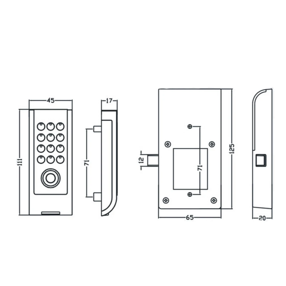 Металлическая клавиатура с паролем TM Card Key металлический цифровой электронный