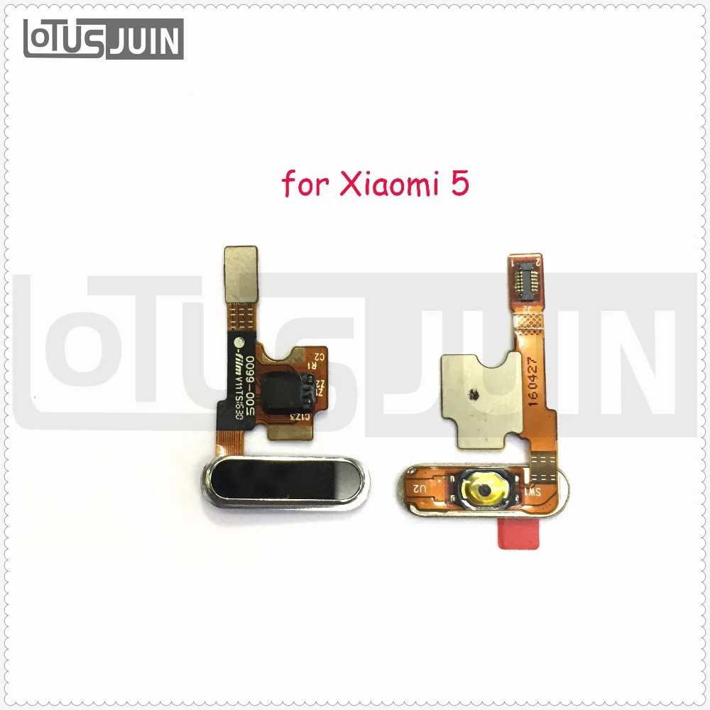 1pcs White /Black/Gold color Home Button Fingerprint Flex Cable Return Key For Xiaomi Mi 5 M5 Mi5+Tracking No | Мобильные телефоны