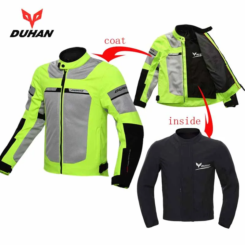 Мужская мотоциклетная куртка DUHAN летняя для мотогонок размер M L XL XXL 2018|motorcycle jacket