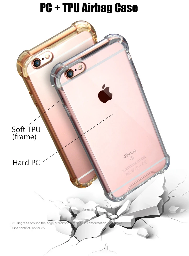 Жесткий чехол для телефона из ПК и мягкого ТПУ iPhone 11 Pro max X XS 5 5S SE 6 6S 7 8 Plus