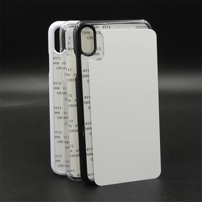 

Customerized 2D Sublimation Blank Plastic Case Hard Cover For iPhone X XR Xs 11 Pro Max Aluminium insert Heat Transfer 10pcs