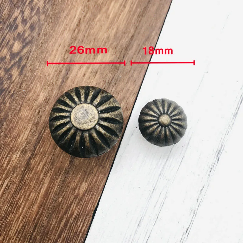 10PCS Vintage Small Case Cabinet Cupboard Drawer Pull Handle Znic Alloy Dome Knob Jewelry Box Mini Decorative Knobs Bronze | Обустройство