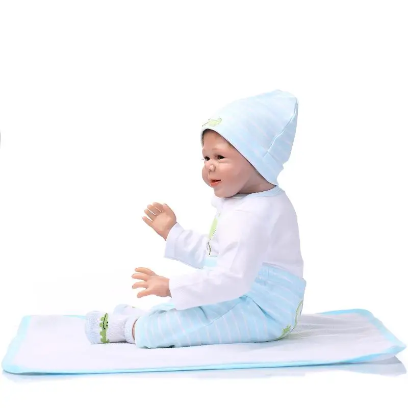NPK 55 см силиконовая кукла Reborn Baby Boys реалистичные настоящие сенсорные куклы для