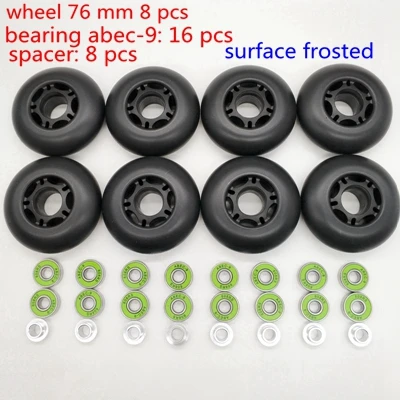76-8 pcs-abec9 Роликовые коньки немигающие колеса Скейт колеса 72 мм 76 мм 80 мм подшипник ABEC-9 - Цвет: 76-8 pcs-abec9