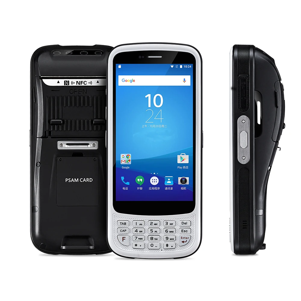 

Android 6.0 New 5.2 Inch Touch Screen NFC Reader Handheld Terminal Barcode Scanner PDA With 58mm Thermal Printer
