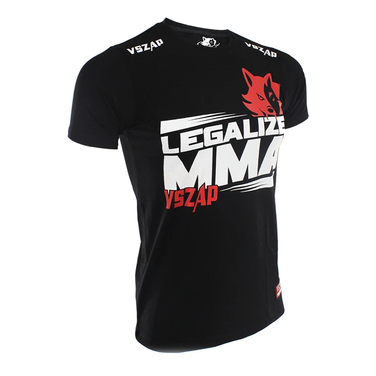 VSZAP легальная футболка с коротким рукавом для MMA фитнеса боевых искусств ветра