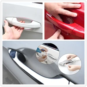 4 шт. Защитная пленка для ручки автомобильной двери, стикер для автомобиля для Nissan Teana X-Trail Qashqai Livina Tiida Sunny March Murano Geniss Juke