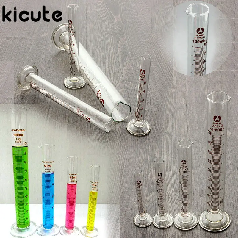 Kicute высшего качества 5 шт./компл. Градуированный Цилиндр измерительный