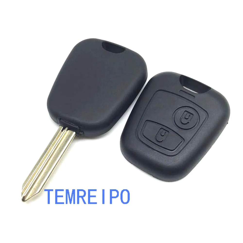10pcs/lot 2 Button Remote Key Shell Cover fit for peu-geot Fob Case uncut blade auto parts | Автомобили и мотоциклы