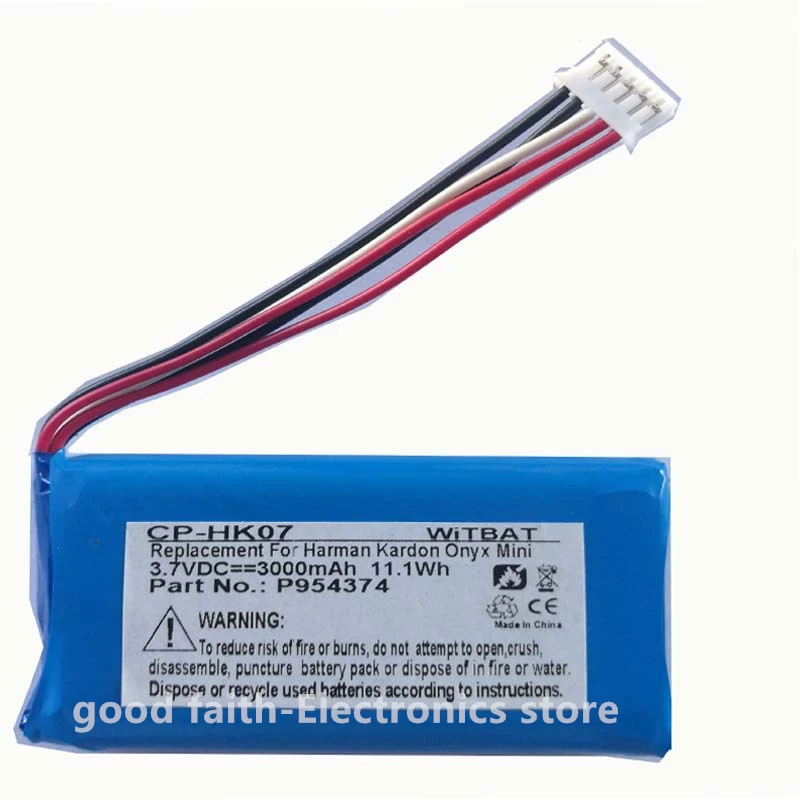 

Аккумулятор 3000 мАч для мини-плеера Harman Kardon Onyx, сменная литий-ионная аккумуляторная батарея 3,7 в P954374
