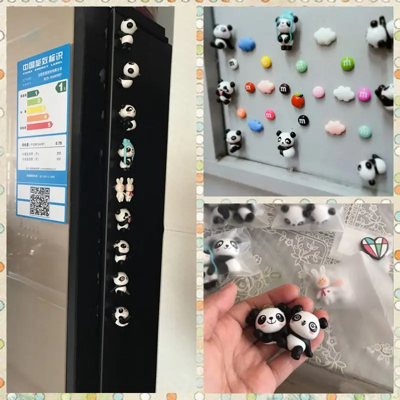 Бесплатная доставка панда мишка милый забавный мини ПВХ игрушка фигурка магнит