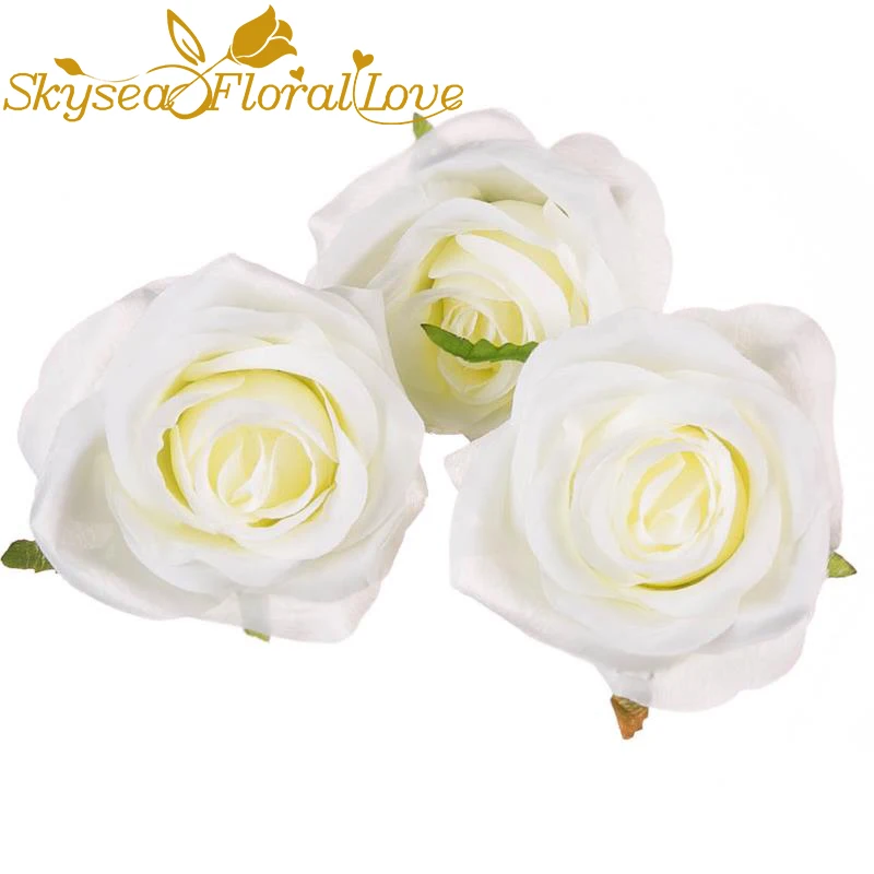 Fake flower rose head silk for wedding DIY decoration wreath garland hats shoes artificial flowers |