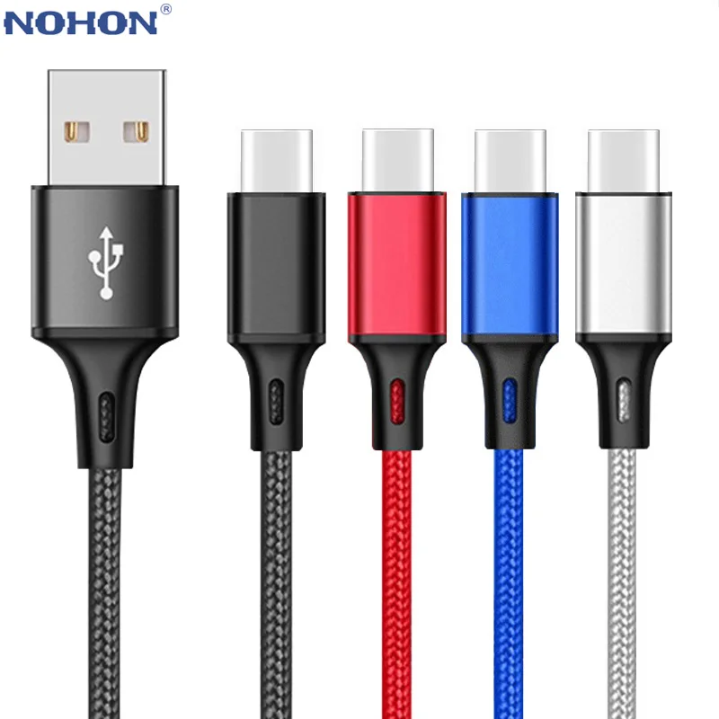 Зарядный кабель с разъемом Type C для Huawei P10 P20 P30 Pro Oneplus 6 5 Xiaomi Mi 8 USB быстрой зарядки 2 м