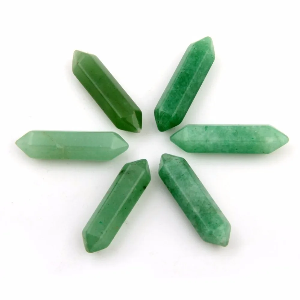 

24pcs/lot Colorful Bullet Shape Healing Pointed Chakra Beads Charm Quartz Crystal DIY Stone Pendant Necklace for Jewelry Making