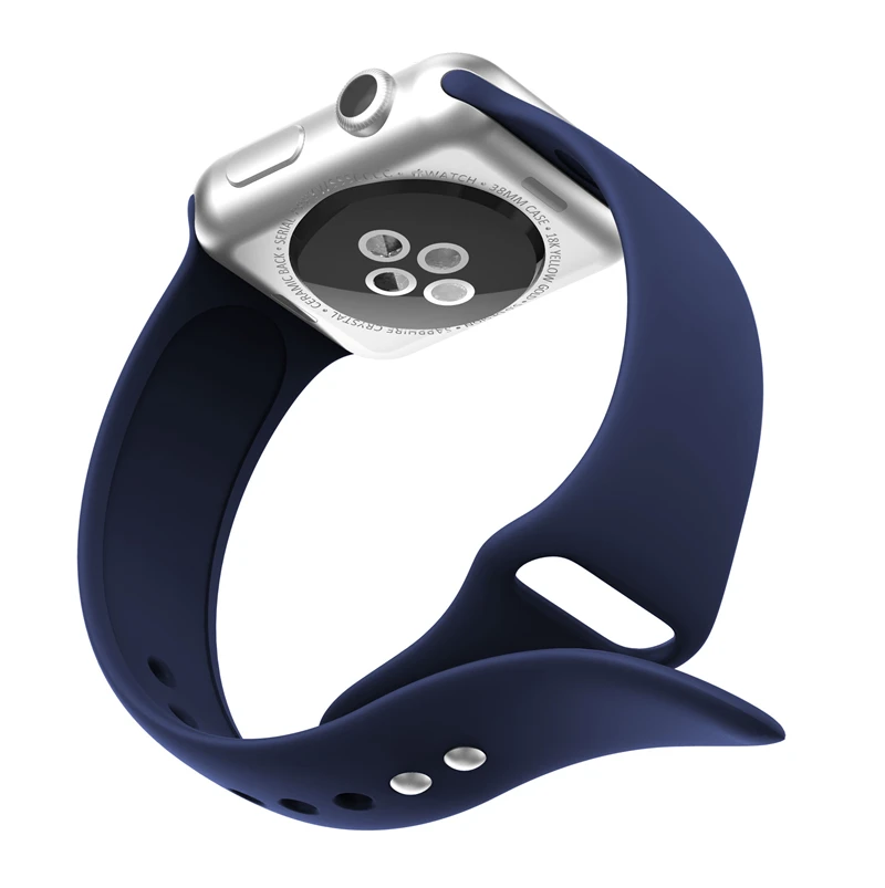 Ремешок для Apple Watch Band 42 мм 38 мм Силиконовые смарт-аксессуары спортивный браслет Correa для iWatch Band Series 5 4 3 2 1 44 мм 40 мм