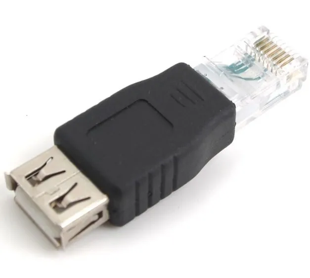 Переходник с прозрачной головкой для ПК переходник со штекера RJ45 папа на USB 2 0 AF A