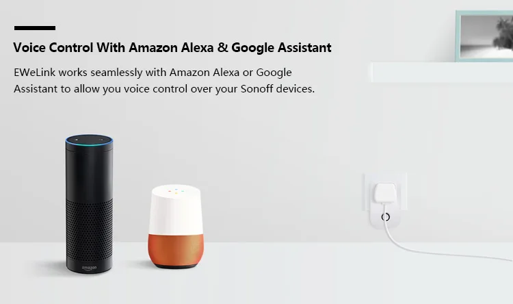 Sonoff S20 умная Беспроводная розетка, стандарт ЕС, WiFi/Voice/ewelink, пульт дистанционного управления, комплект домашней автоматизации для Alexa/Google home