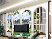 home decoration european style arches waterfall 3d background wall photo wall murals wallpaper