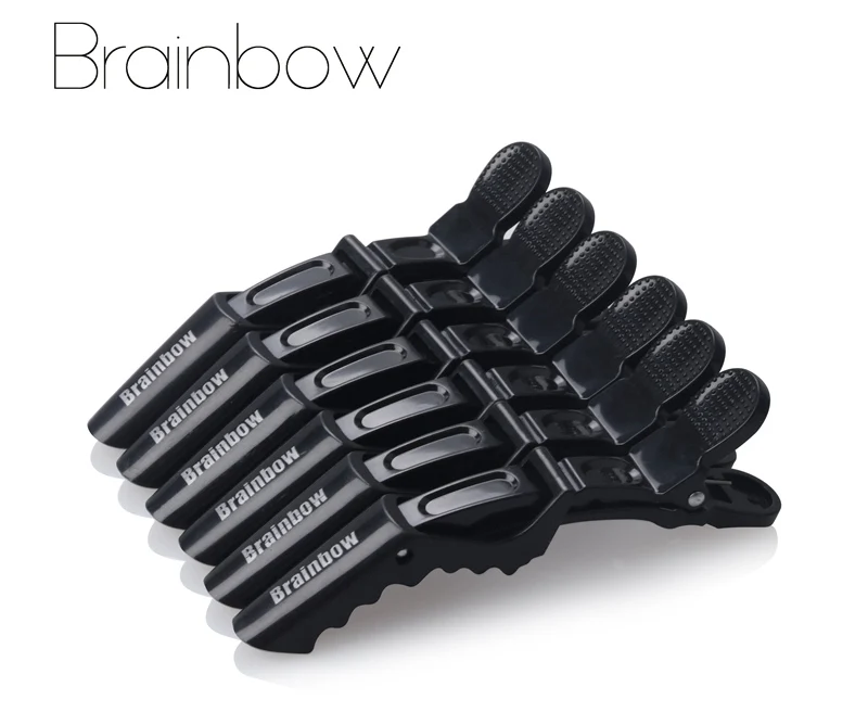 Brainbow 6 шт./упак. Пластик Аллигатор Заколки для волос для Для женщин парикмахерских раскраски салон Уход за волосами Средства для укладки волос шпильки зажимы