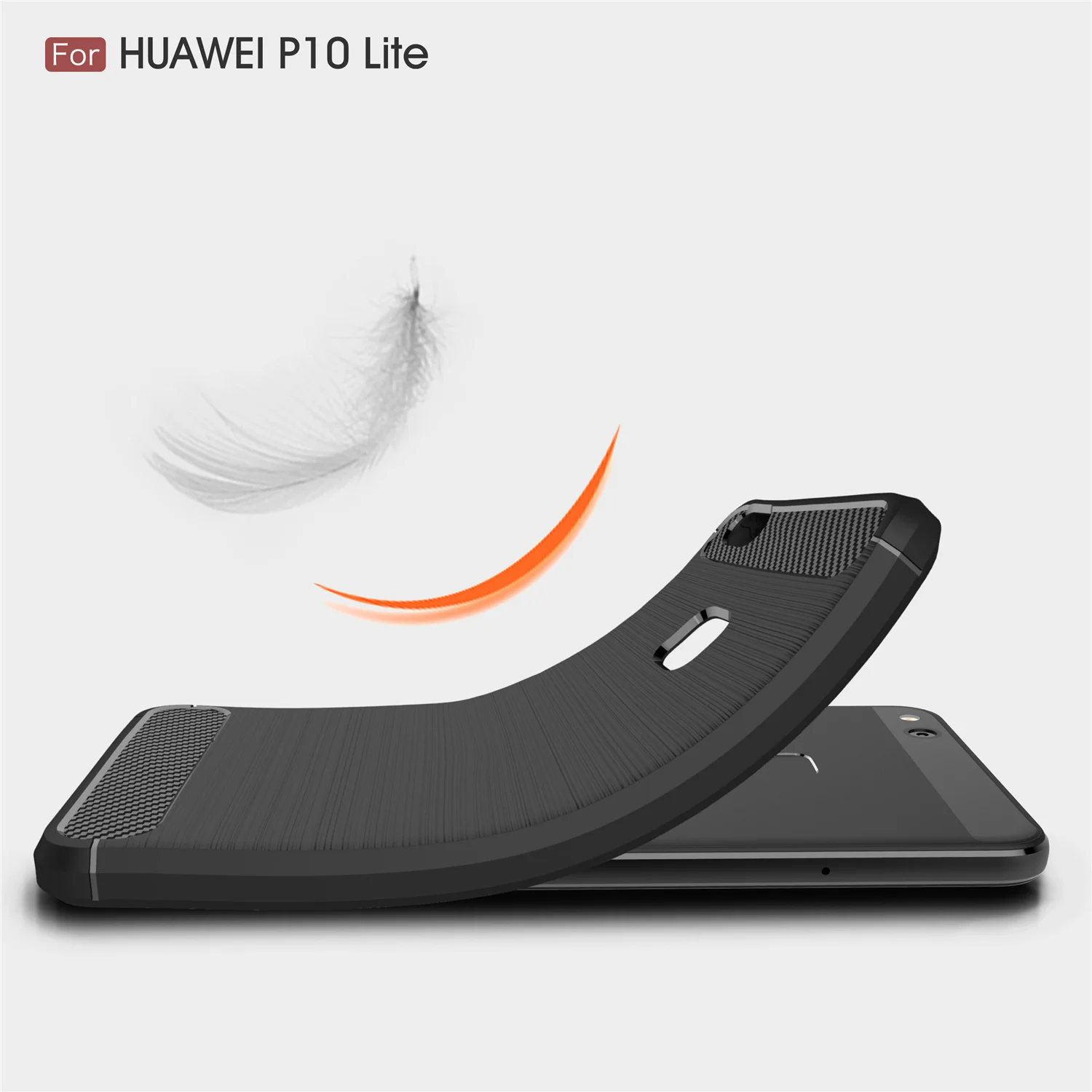 Углерода Волокна Мягкие TPU Рисование чехол для Huawei P10 Lite G10 WAS-TL10 телефон Чехлы
