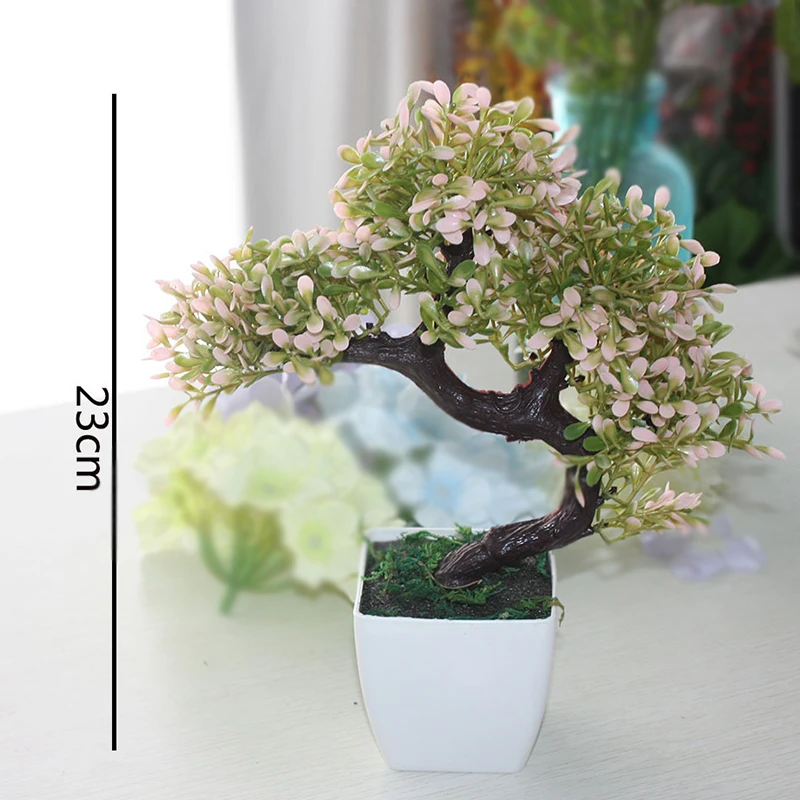 

Simulation Plants Pine Trees Bonsai Artificial Flower Potted Fake Flowers for Wedding Christmas Home Decoration