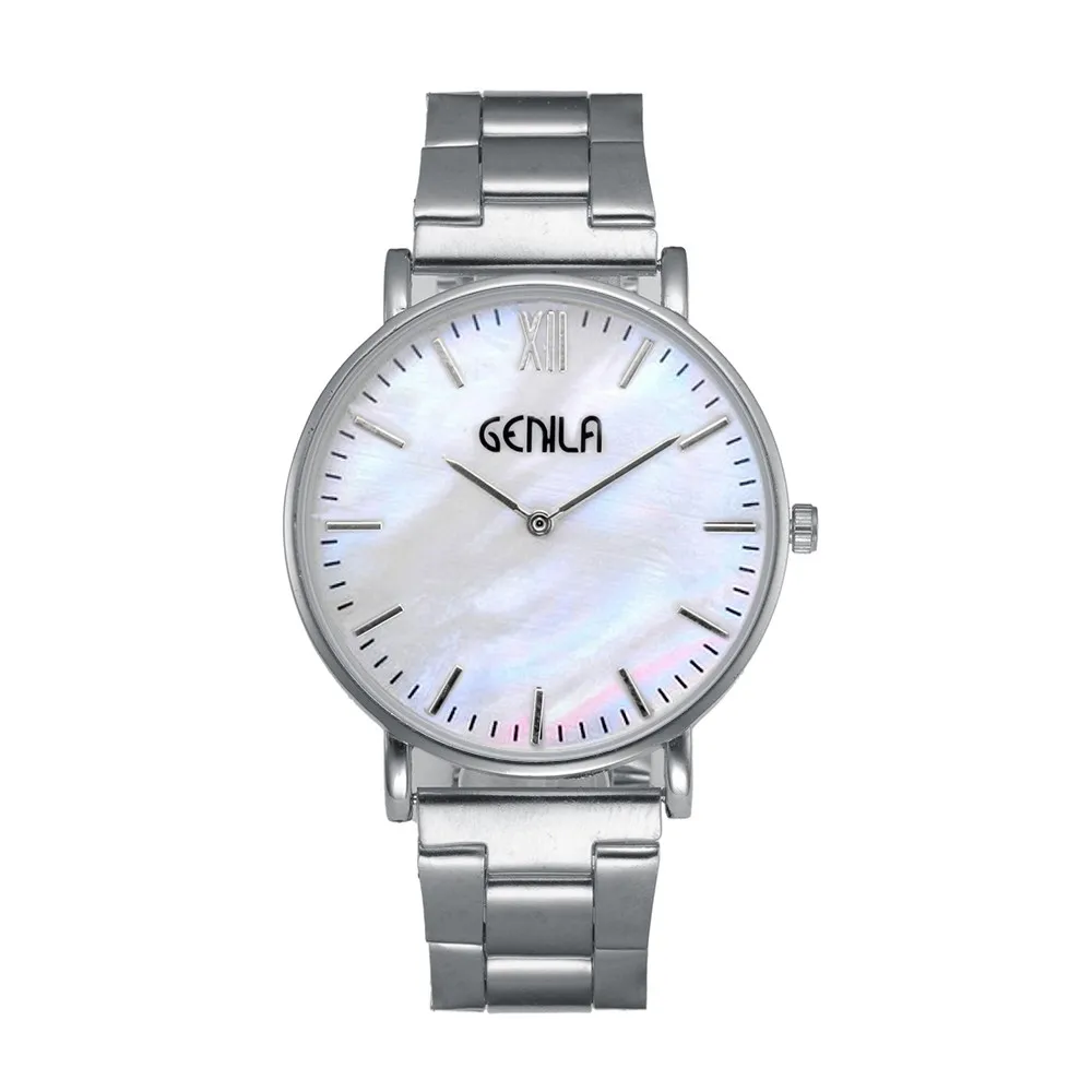 ЖЕНСКИЕ НАРЯДНЫЕ часы золотые из нержавеющей стали GENILA брендовые Модные женские
