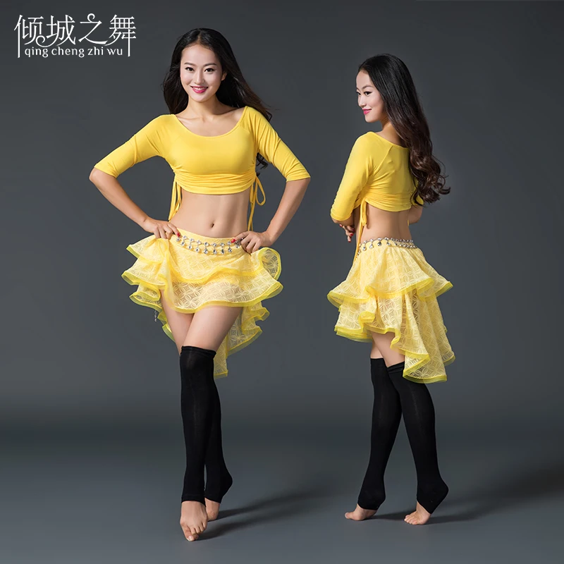 

ZM149 Belly Dancing Women Modal and Lace Material Do Not Include Any Accessory Belly Dance Set Dress Top+Short Skirt