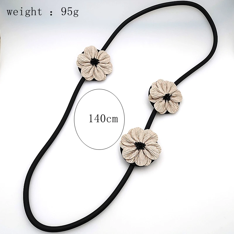 Новинка женское длинное ожерелье YD & YDBZ с белыми цветами ручной работы эластичные