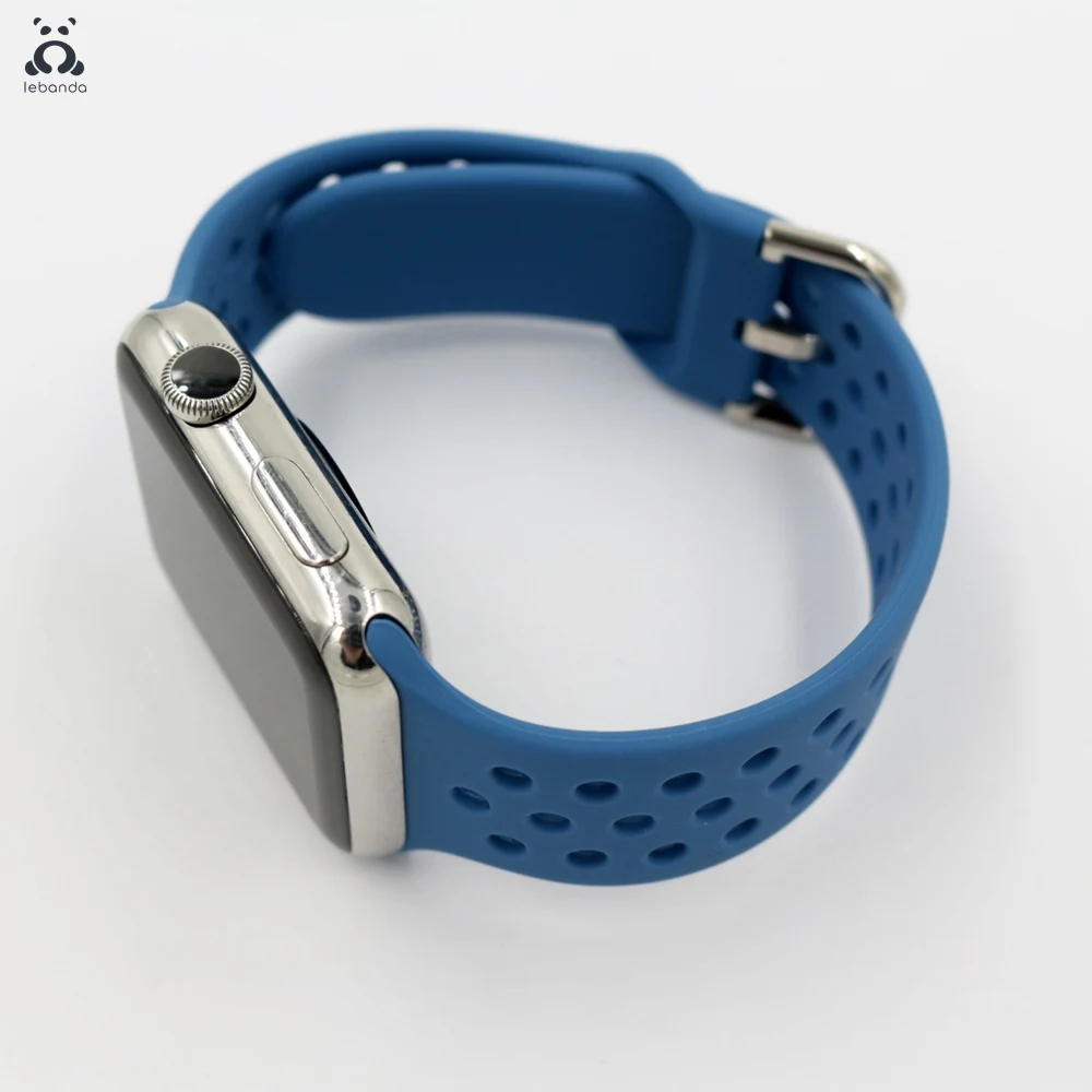 Lebanda спортивный ремешок для наручных часов Apple Watch 5/4/3/2/1 ремешок для наручных часов iWatch, силиконовой лентой из мягкой дышащей ткани Замена 38/42/40/44 мм