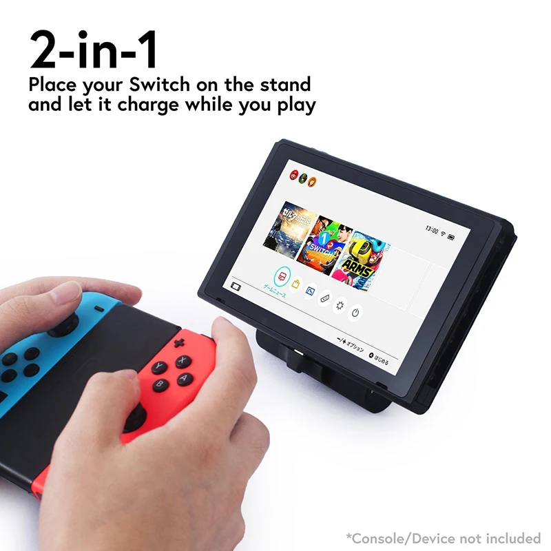 Power Bank 10000mAh портативное зарядное устройство с подставкой, [слот usb type C для nintendo Switch] [5V 3A быстрая Внешняя батарея]