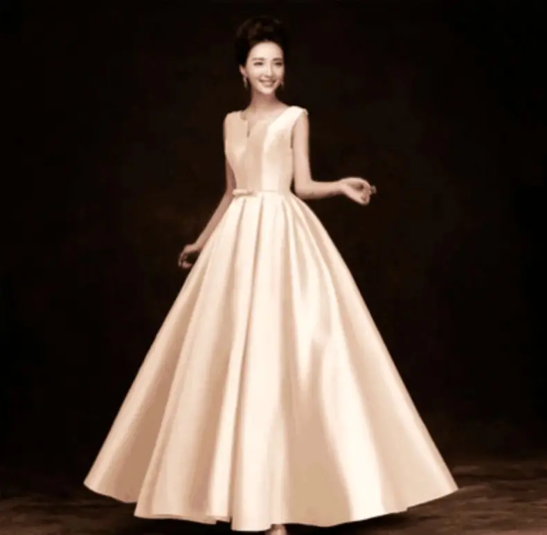 Vestidos de festa vestido longo para casamento новые сексуальные атласные трапециевидные платья с v-образным вырезом фиолетового цвета, цвета шампанского, черного цвета, бордовые платья для подружки невесты