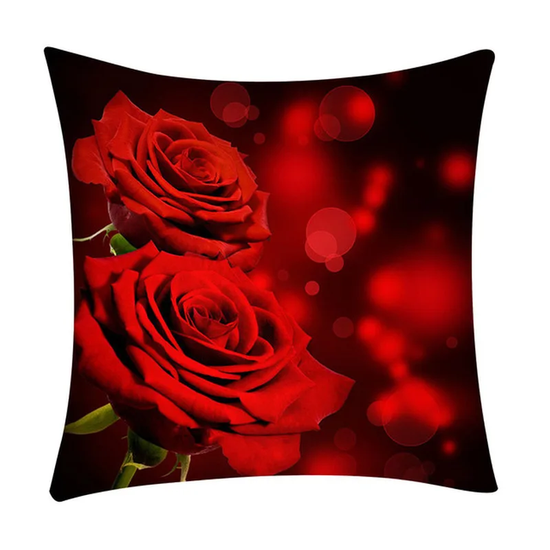 Прямая поставка с фабрики новинка роза цветок Бабочка полиэстер наволочка