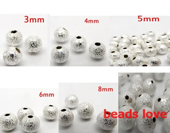 (100 шт./лот) 4 10 мм фурнитура для ювелирных изделий посеребренные бусины