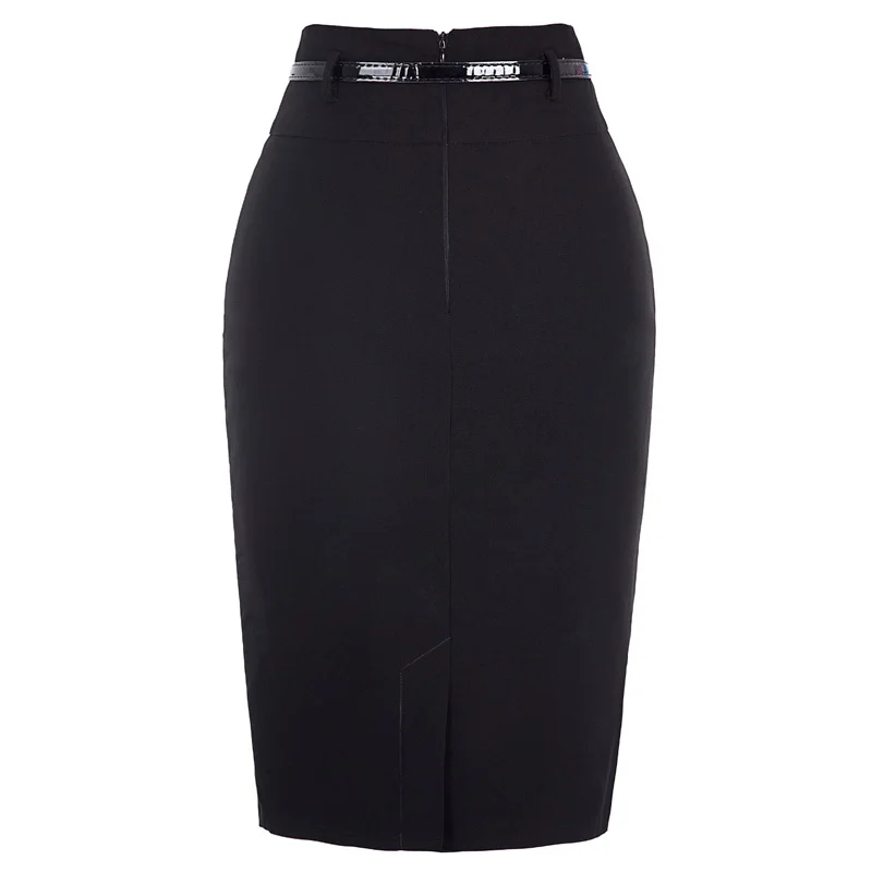 Высокая Талия Женщины Юбка Карандаш Faldas 2016 Мода ПР Slim Fit Bodycon Бизнес Износ Ремня