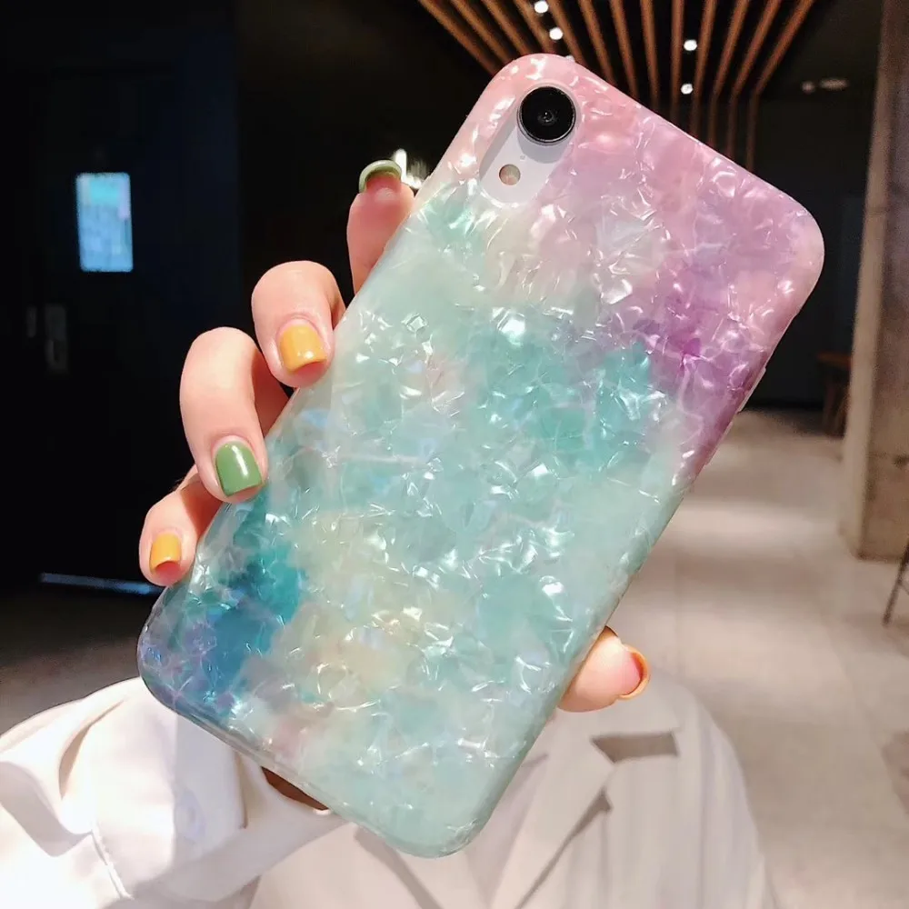 Роскошный блестящий Мраморный чехол OnePlant для телефона IPhone 6 6s 7 8 Plus мягкие чехлы