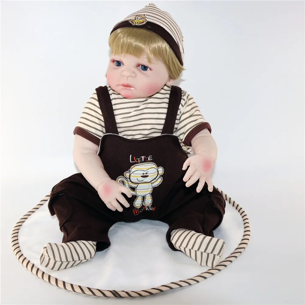 NPK 22 дюйма Bebe живой Reborn Bonecas ручная работа Реалистичная кукла Baby Doll для мальчиков