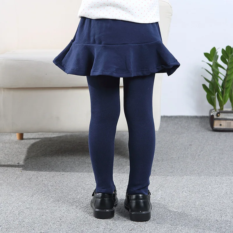 Модные штаны для девочек леггинсы юбка имитация двух детских штанов юбки улицы