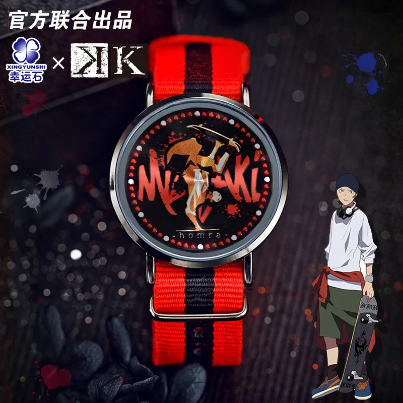Светодиодные водонепроницаемые часы K-Project с аниме сенсорным экраном манга